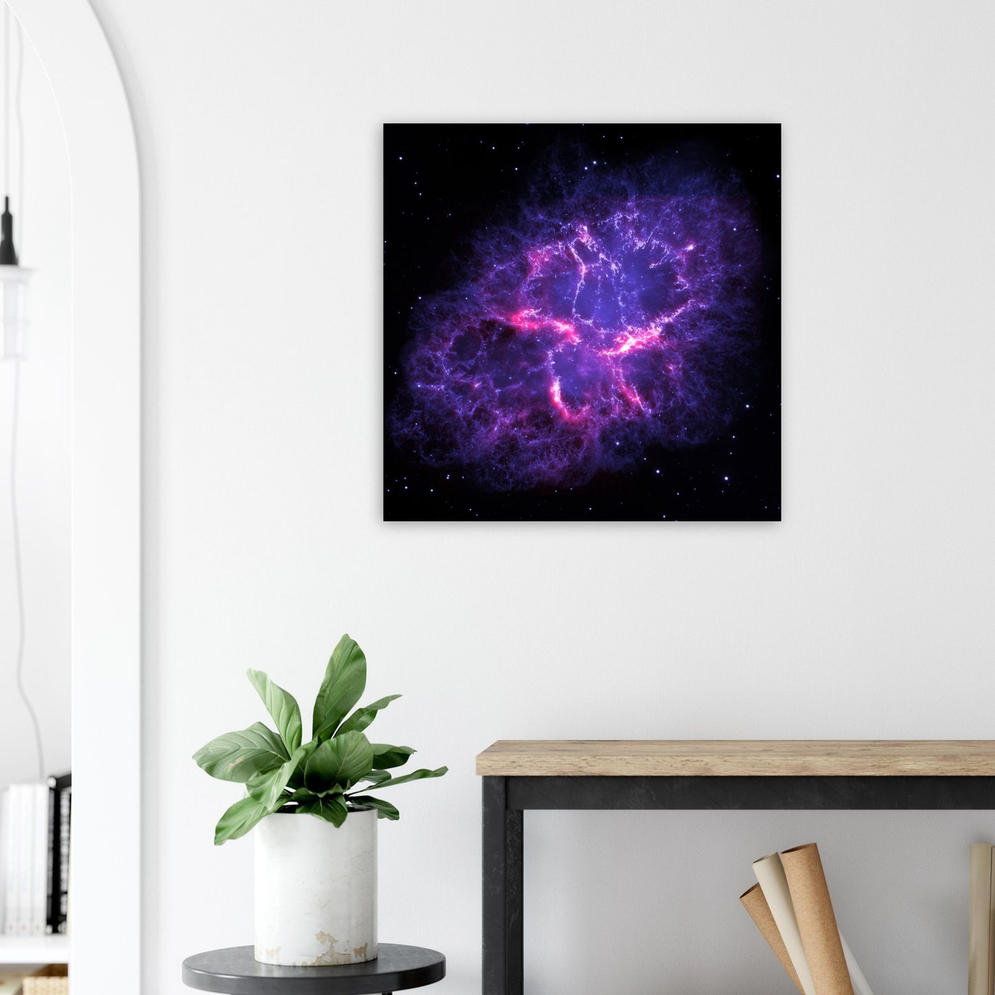 Astrofotografie Krebsnebel, Crab Nebula, as Seen by Herschel and Hubble - Premium Poster