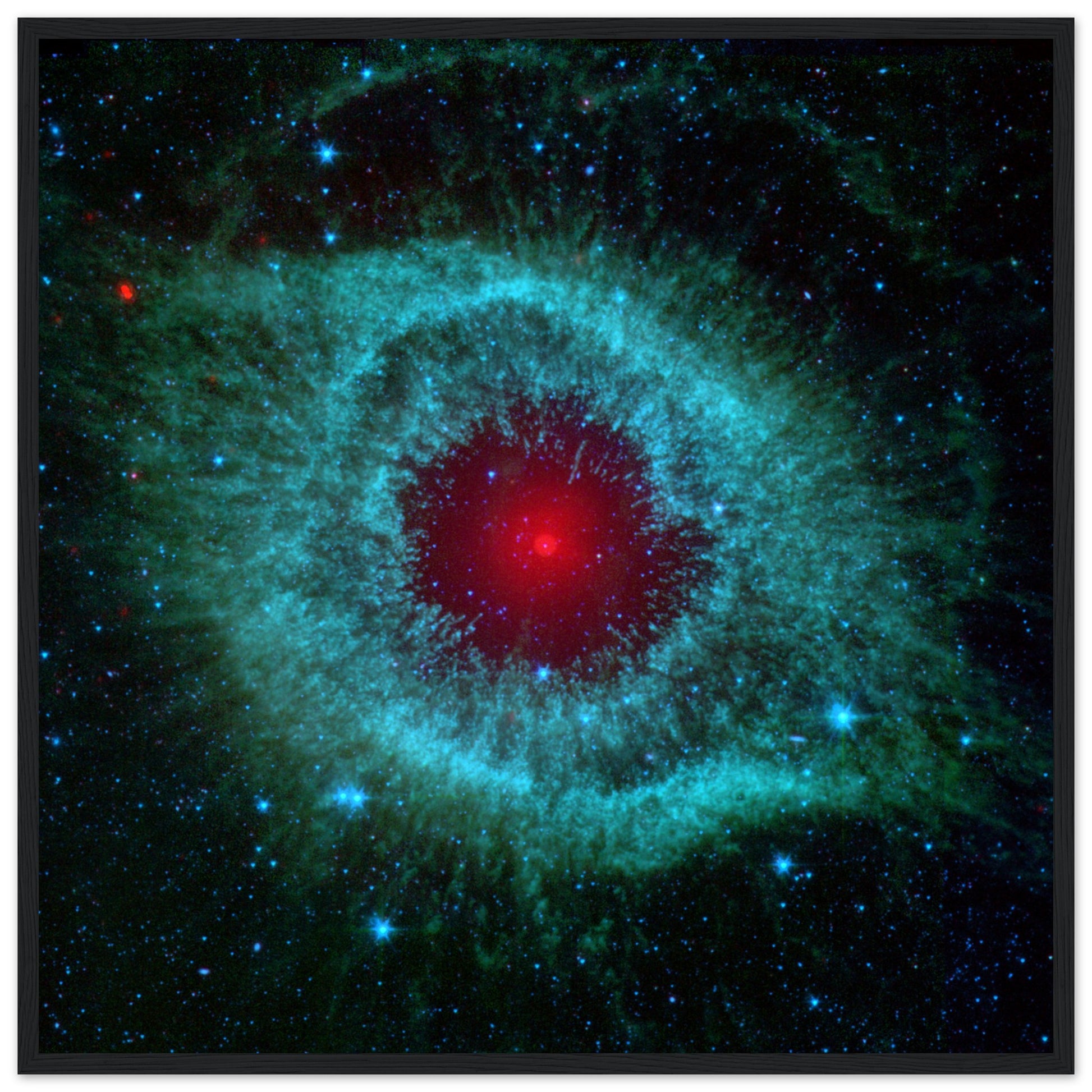 Astrofotografie Kometen wirbeln Staub im Helixnebel auf, Comets Kick Up Dust in Helix Nebula - Premium Poster