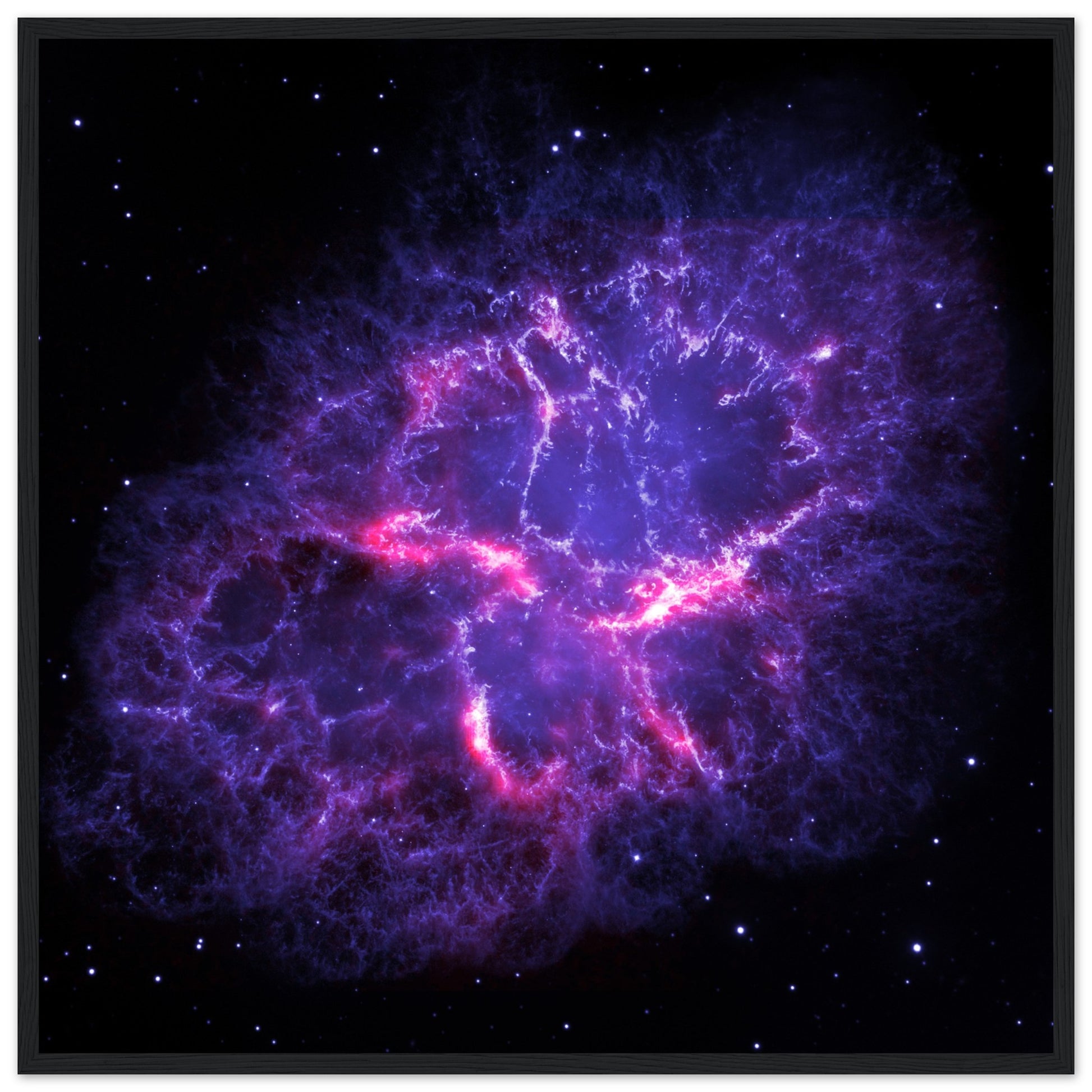Astrofotografie Krebsnebel, Crab Nebula, as Seen by Herschel and Hubble - Premium Poster